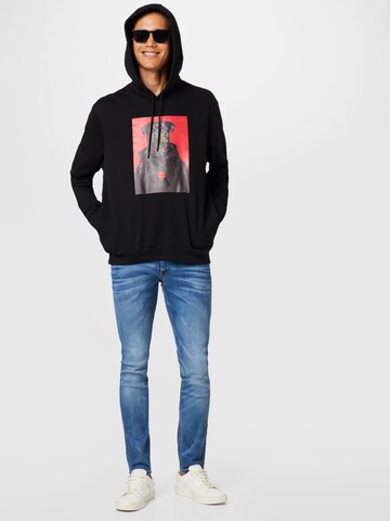 HUGO Red Sweatshirt 'Doodie' in Black