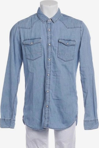 Tommy Jeans Button Up Shirt in M in Blue: front