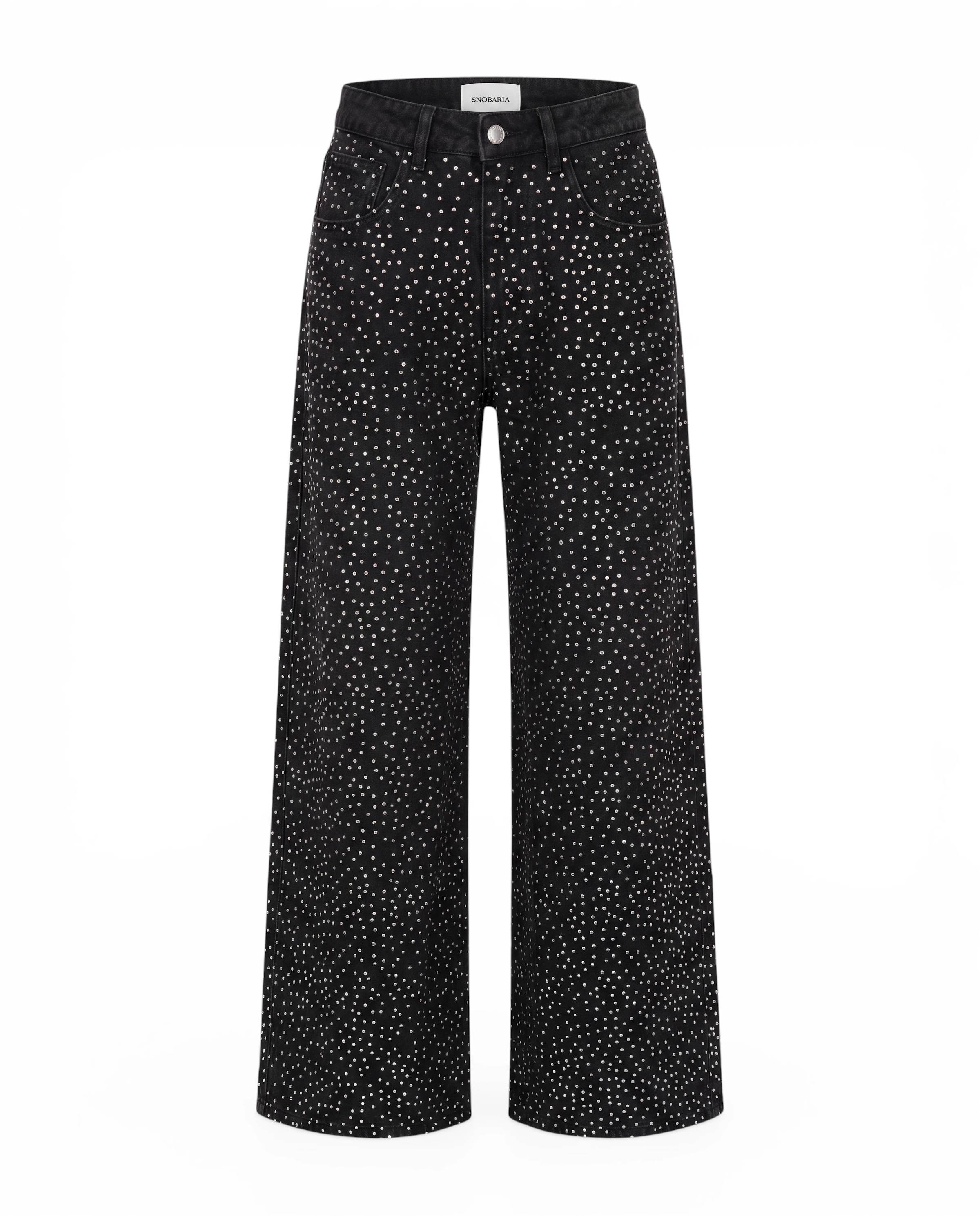 SNOBARIA Loose fit Jeans in Black: front