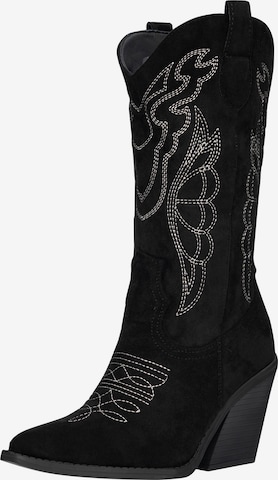 Salinyang Cowboy Boots in Black: front