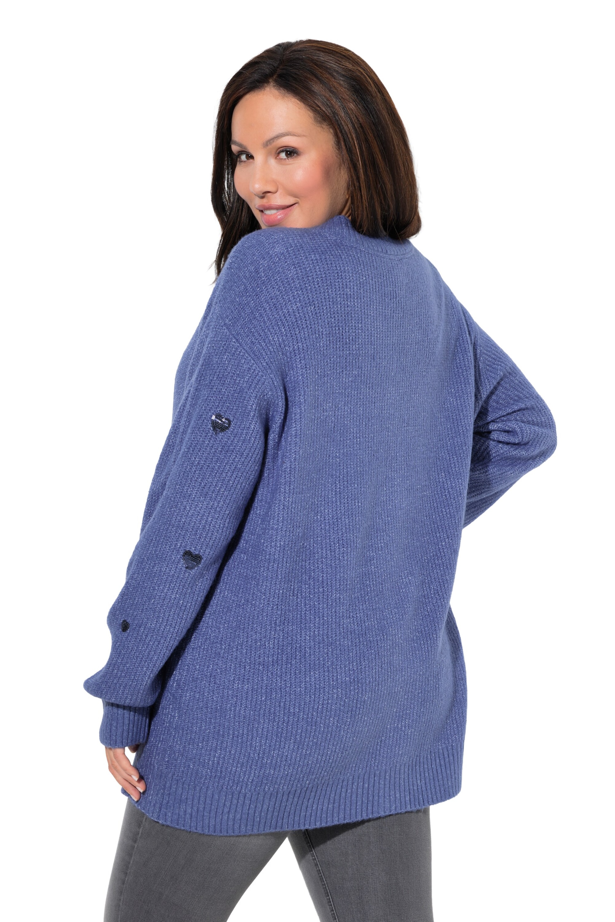 Ulla Popken Gebreid vest in Lila