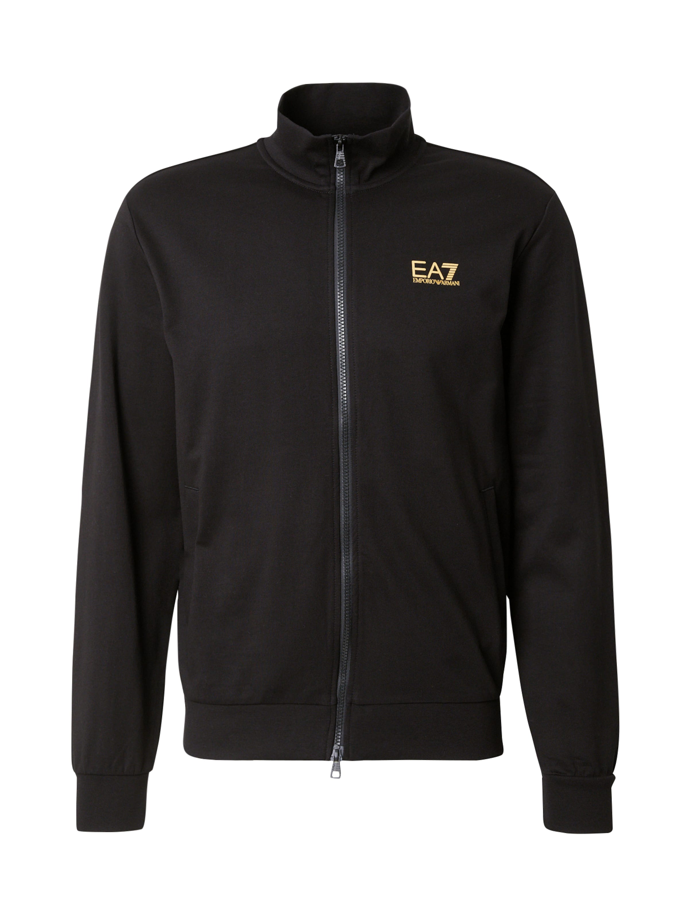 Giacca di felpa di EA7 Emporio Armani in nero: frontale