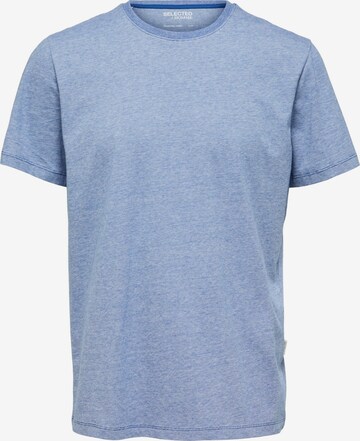 T-Shirt 'Aspen' SELECTED HOMME en bleu : devant