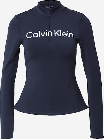 Calvin Klein SportTehnička sportska majica - crna boja: prednji dio