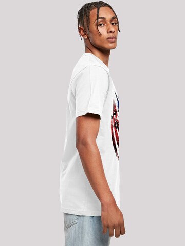 F4NT4STIC Shirt 'Marvel Avengers Captain America Streaks' in White