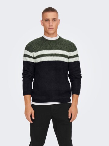 Pullover di Only & Sons in verde: frontale