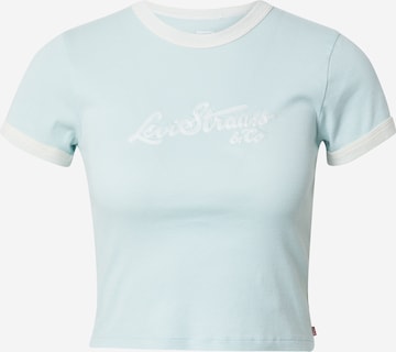 LEVI'S ® Póló 'Graphic Ringer Mini Tee' - kék: elől