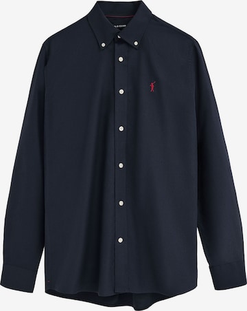 Polo Club Button Up Shirt in Blue: front