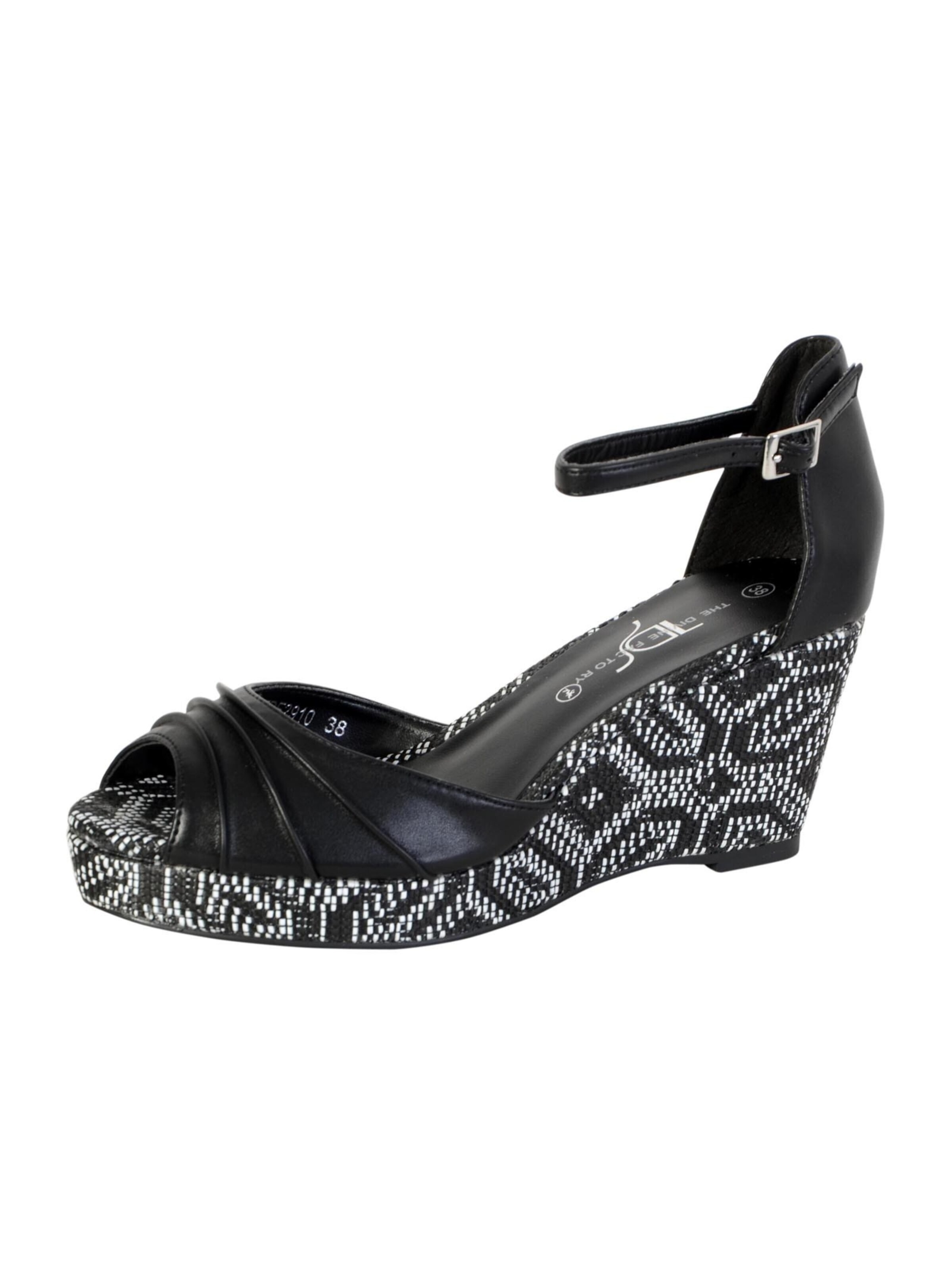 The Divine Factory Sandal in Black: front