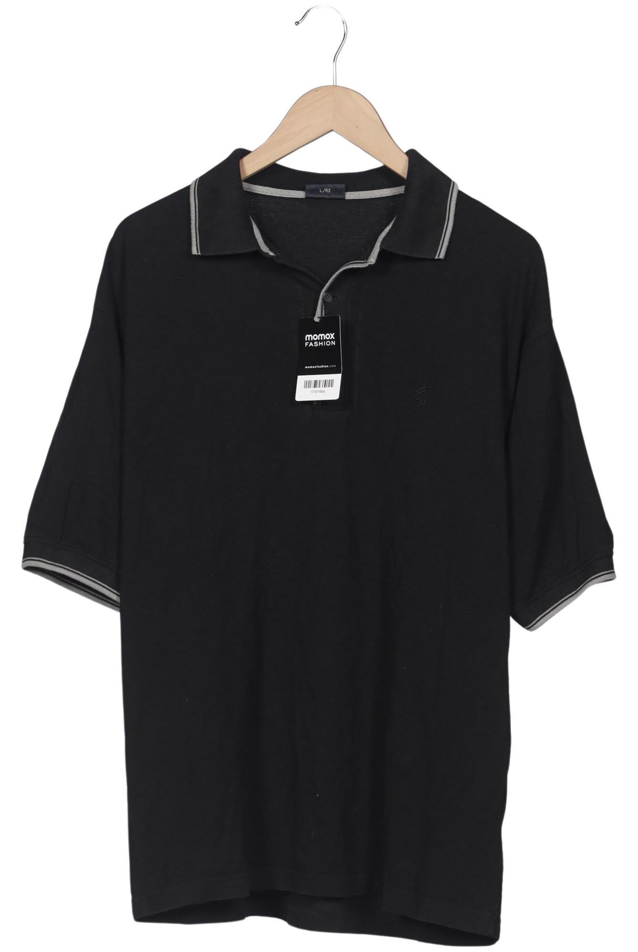 HECHTER PARIS Shirt in L-XL in Black: front