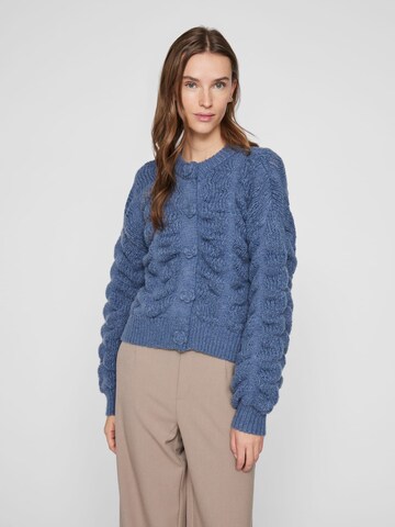 VILA Gebreid vest 'Chana' in Blauw: voorkant