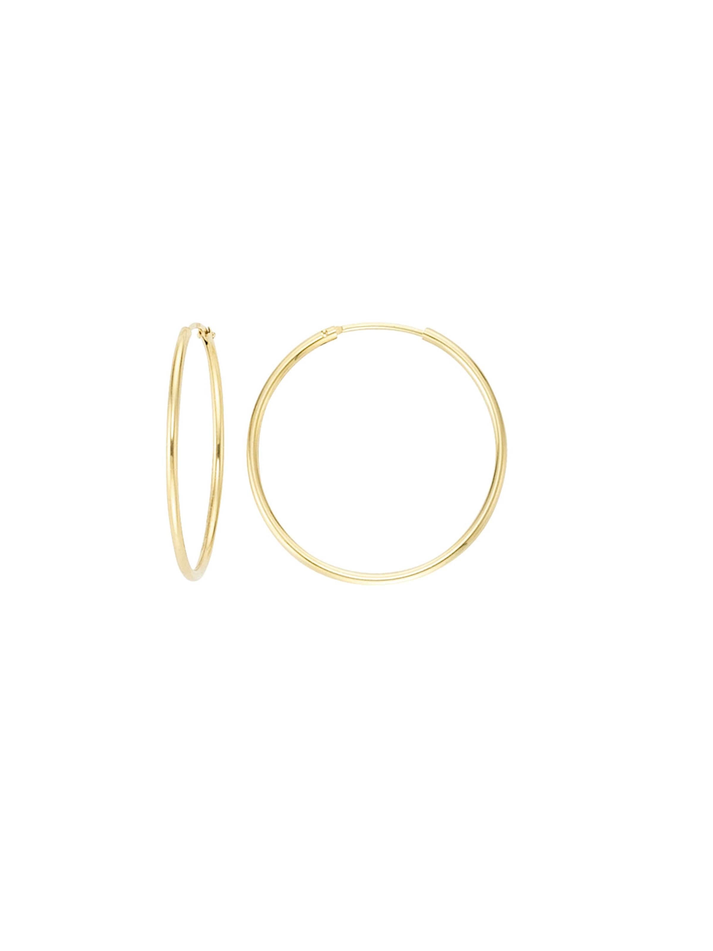 Lucardi Oorbellen 'Klassisch' in Goud: voorkant