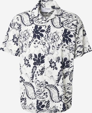Chemise 'SLHRLXAIR' SELECTED en beige : devant