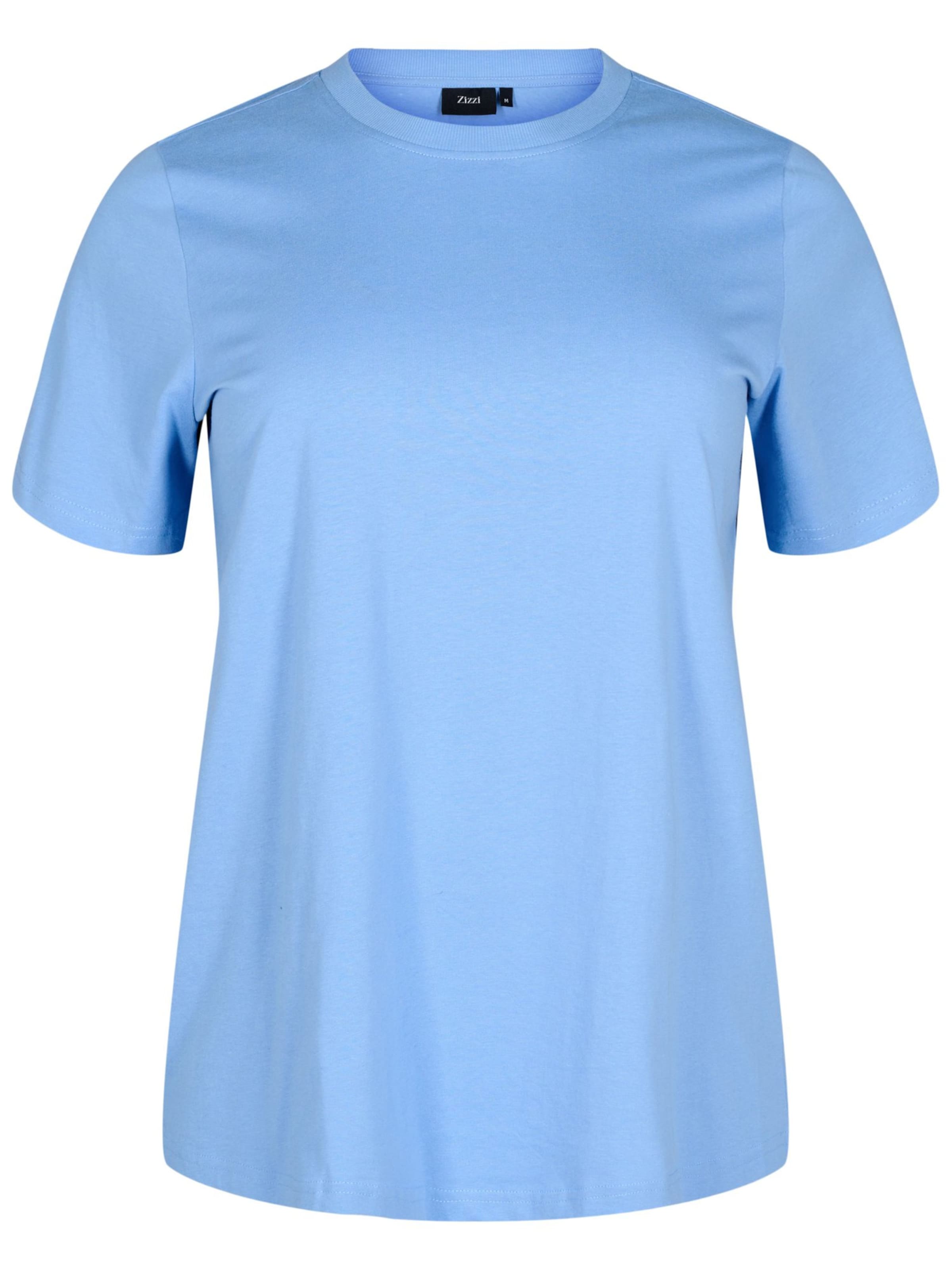 Zizzi Koszulka 'VCHARLIN' w kolorze niebieski: przód