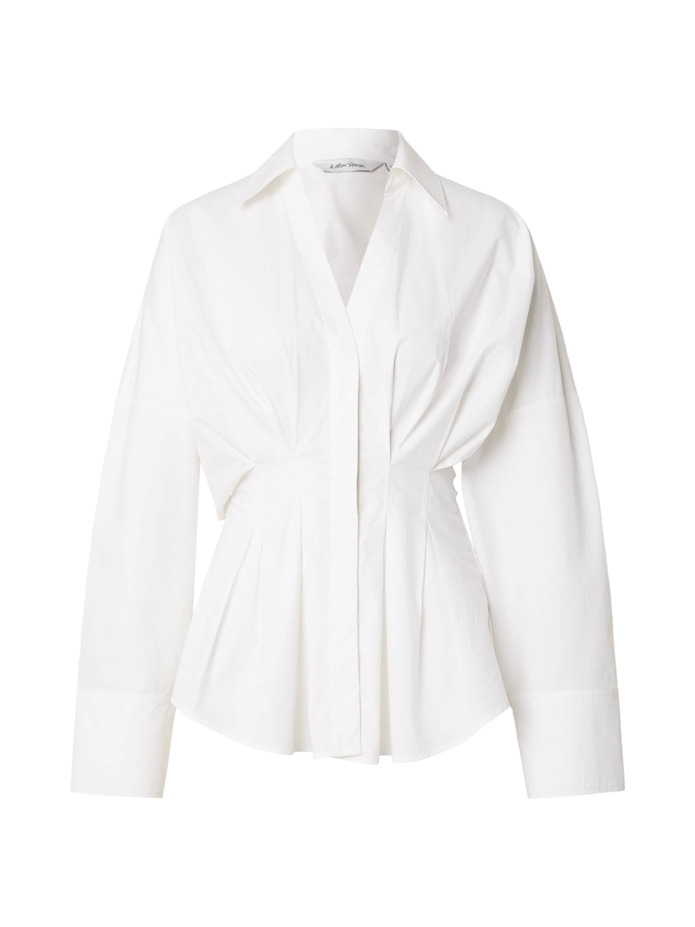 & Other Stories Μπλούζα σε λευκό: μπροστά