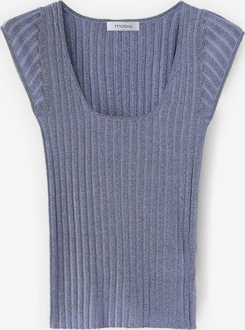 Tops en tricot MOTIVI en bleu : devant