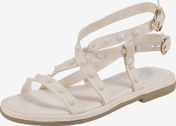 MJUS Strap Sandals in Beige: front