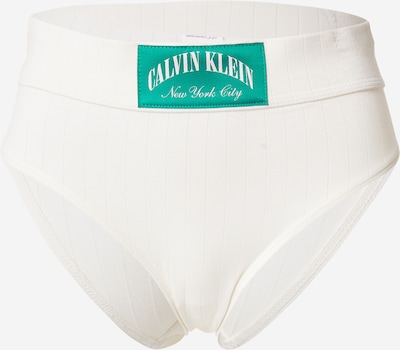 Moteriškos kelnaitės iš Calvin Klein Underwear, spalva – smaragdinė spalva / balta, Prekių apžvalga