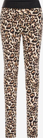 WE Fashion Skinny Legginsy w kolorze beżowy: przód