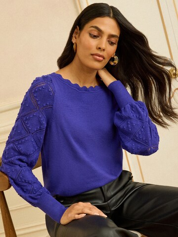 love & roses Sweater in Blue