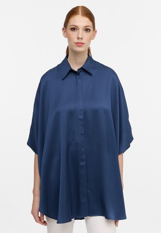ETERNA Blouse ' OVERSIZE FIT ' in Blauw: voorkant