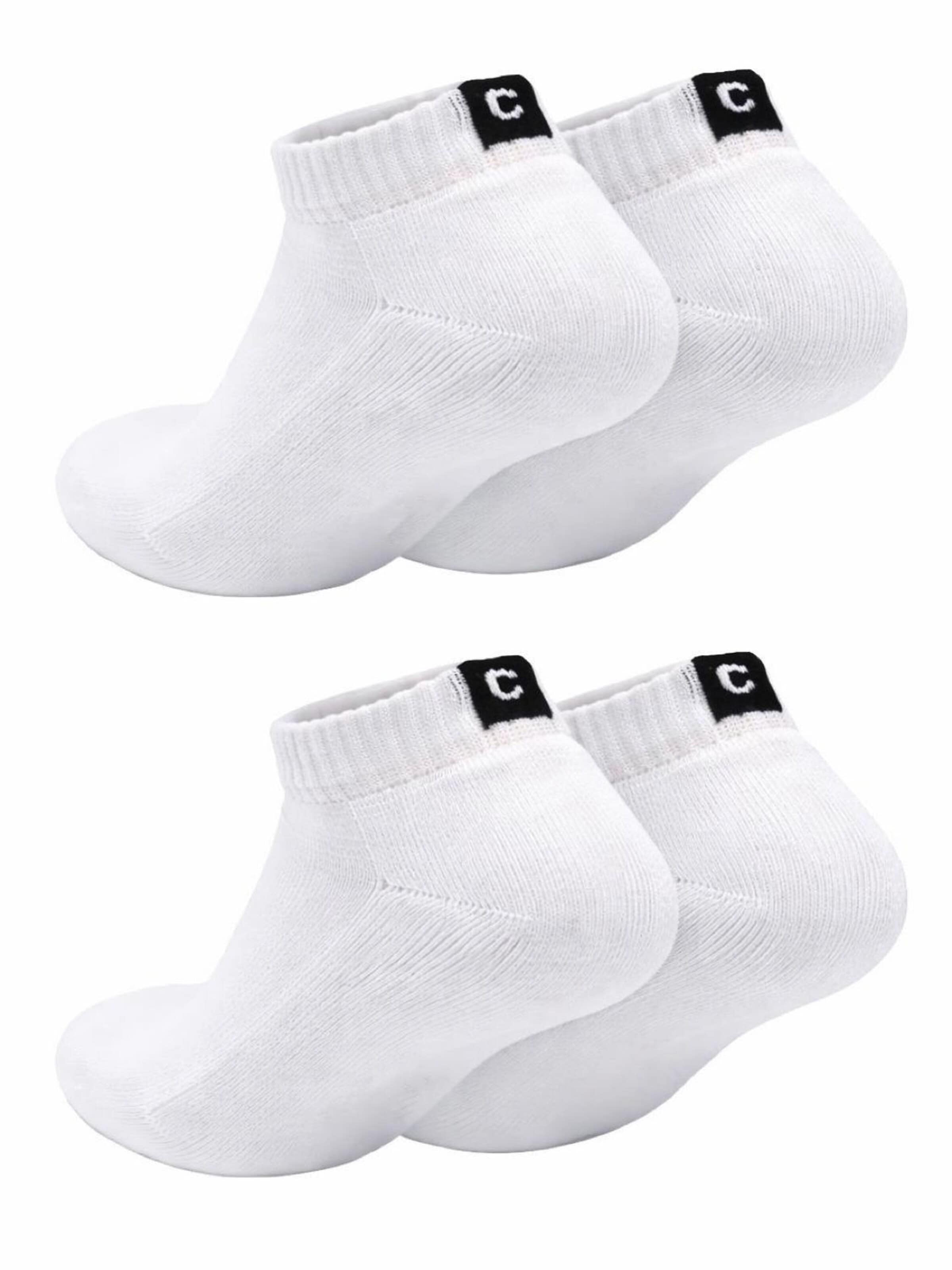 Cocain Underwear Athletic Socks 'mit Frotteesohle' in White: front