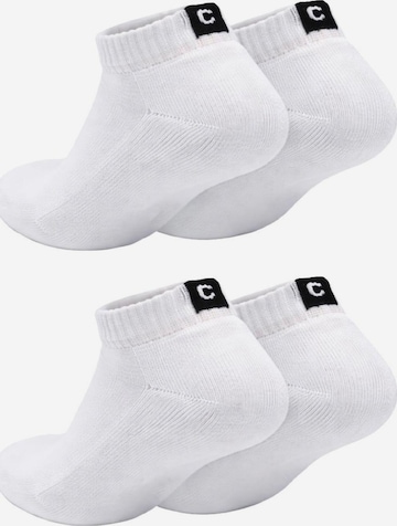Cocain Underwear Athletic Socks 'mit Frotteesohle' in White: front