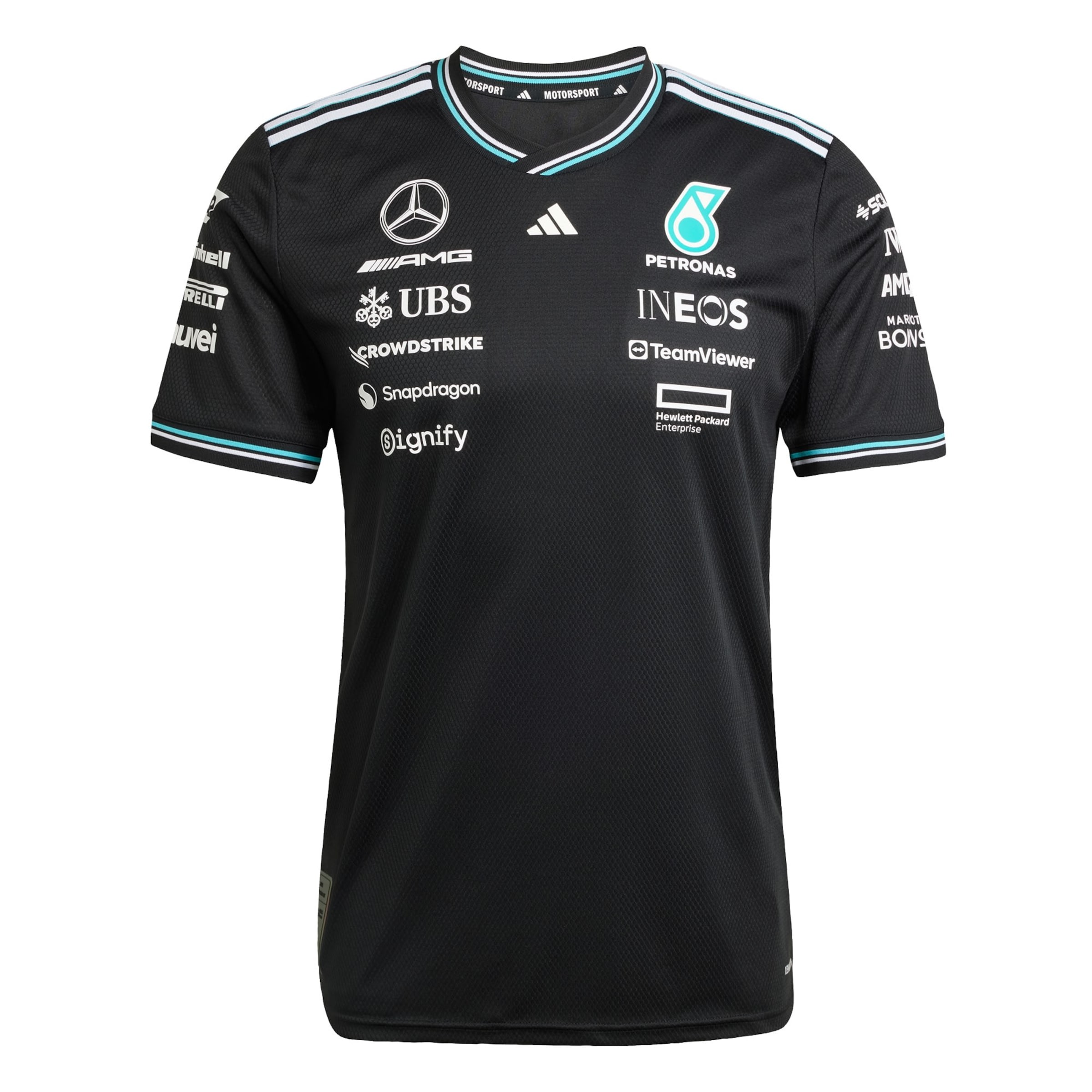 ADIDAS PERFORMANCE - Camiseta funcional 'MERCEDES - AMG PETRONAS FORMULA ONE TEAM DRIVER JERSEY' en negro: frente