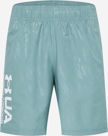 UNDER ARMOUR Sports trousers 'Emboss' in Green: front