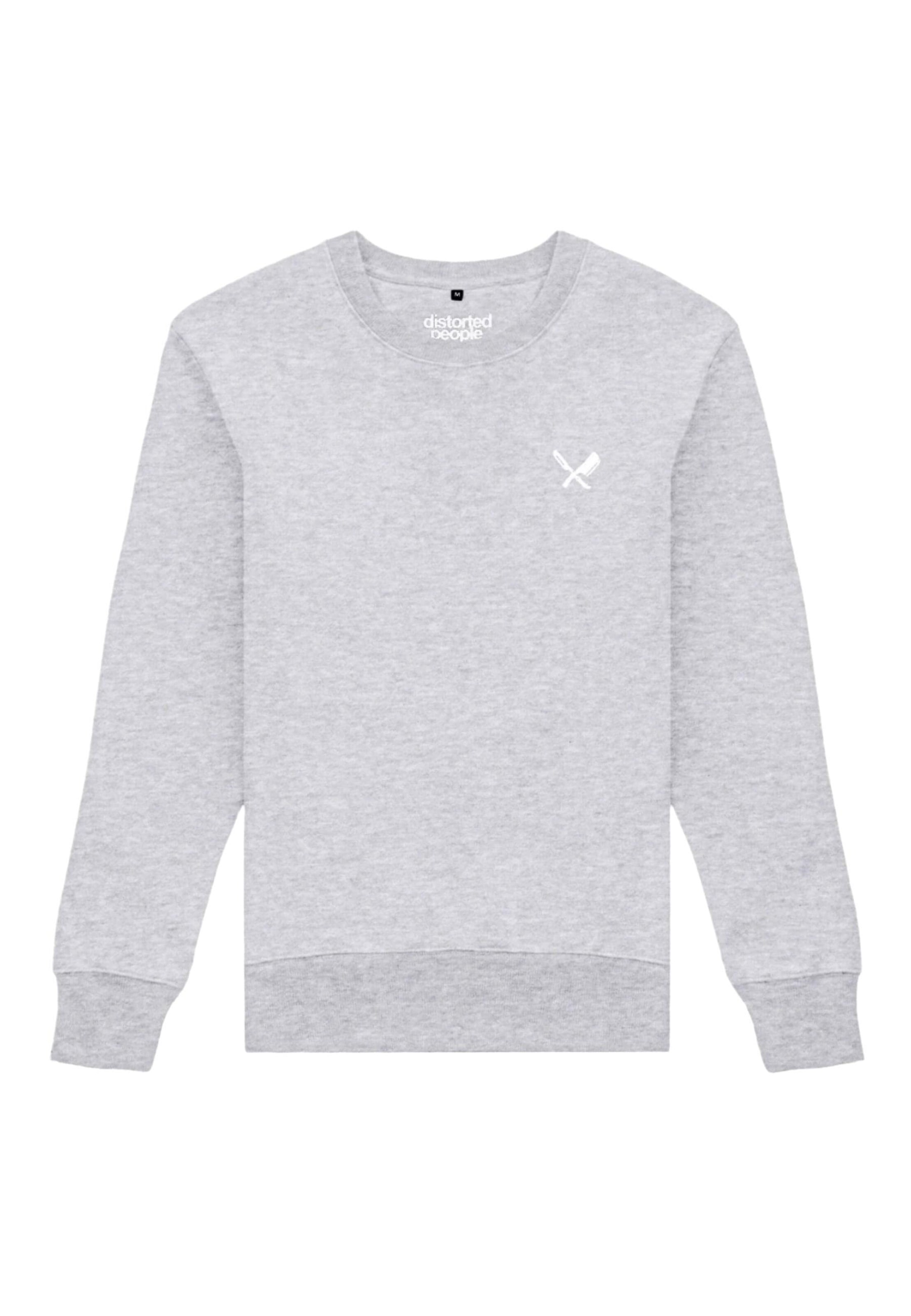 Distorted People Sweatshirt in Grijs: voorkant