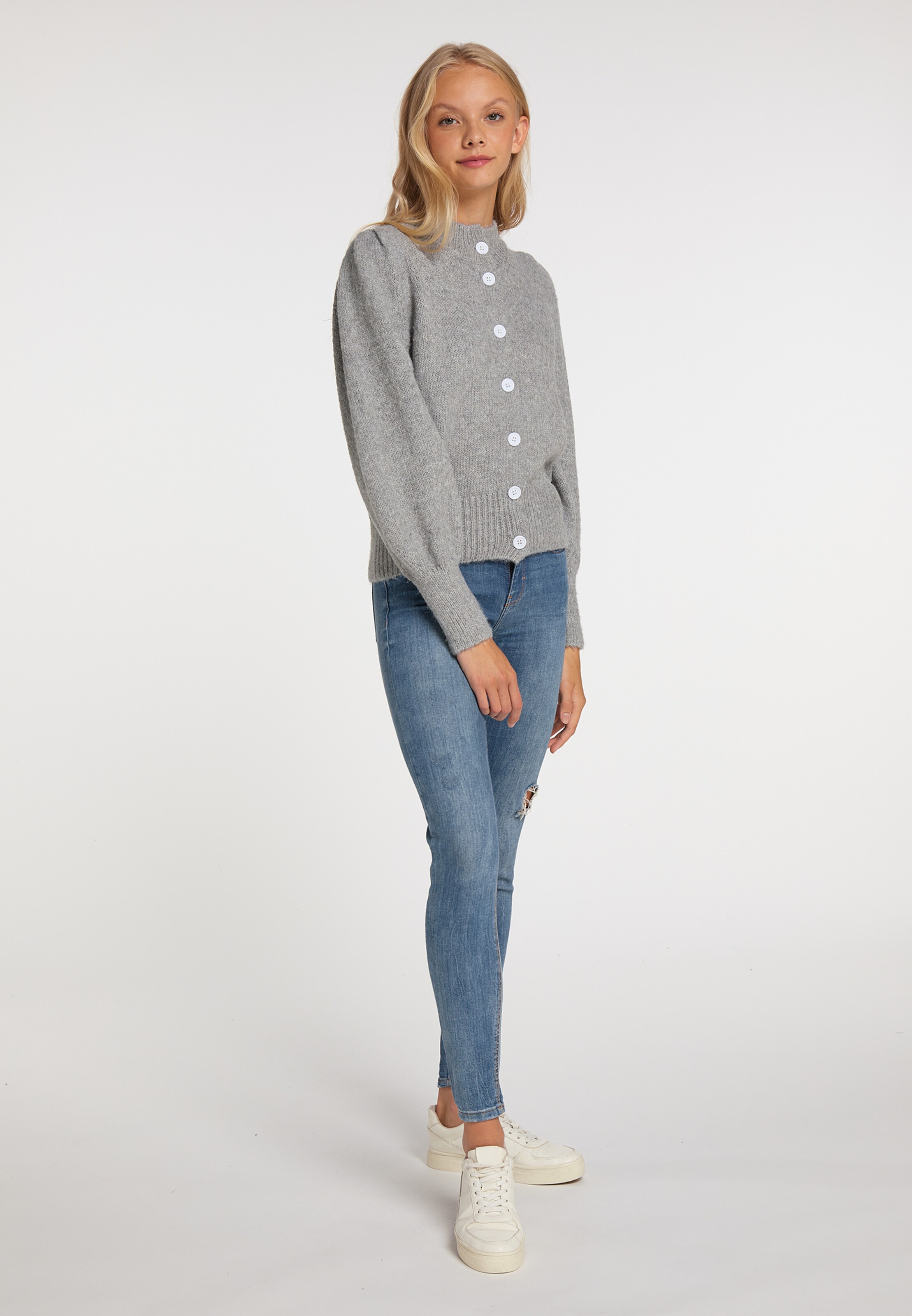 Frauen Pullover & Strick MYMO Strickjacke in Graumeliert - XL93140 Frauen Pullover & Strick MYMO Strickjacke in Graumeliert - XL93140