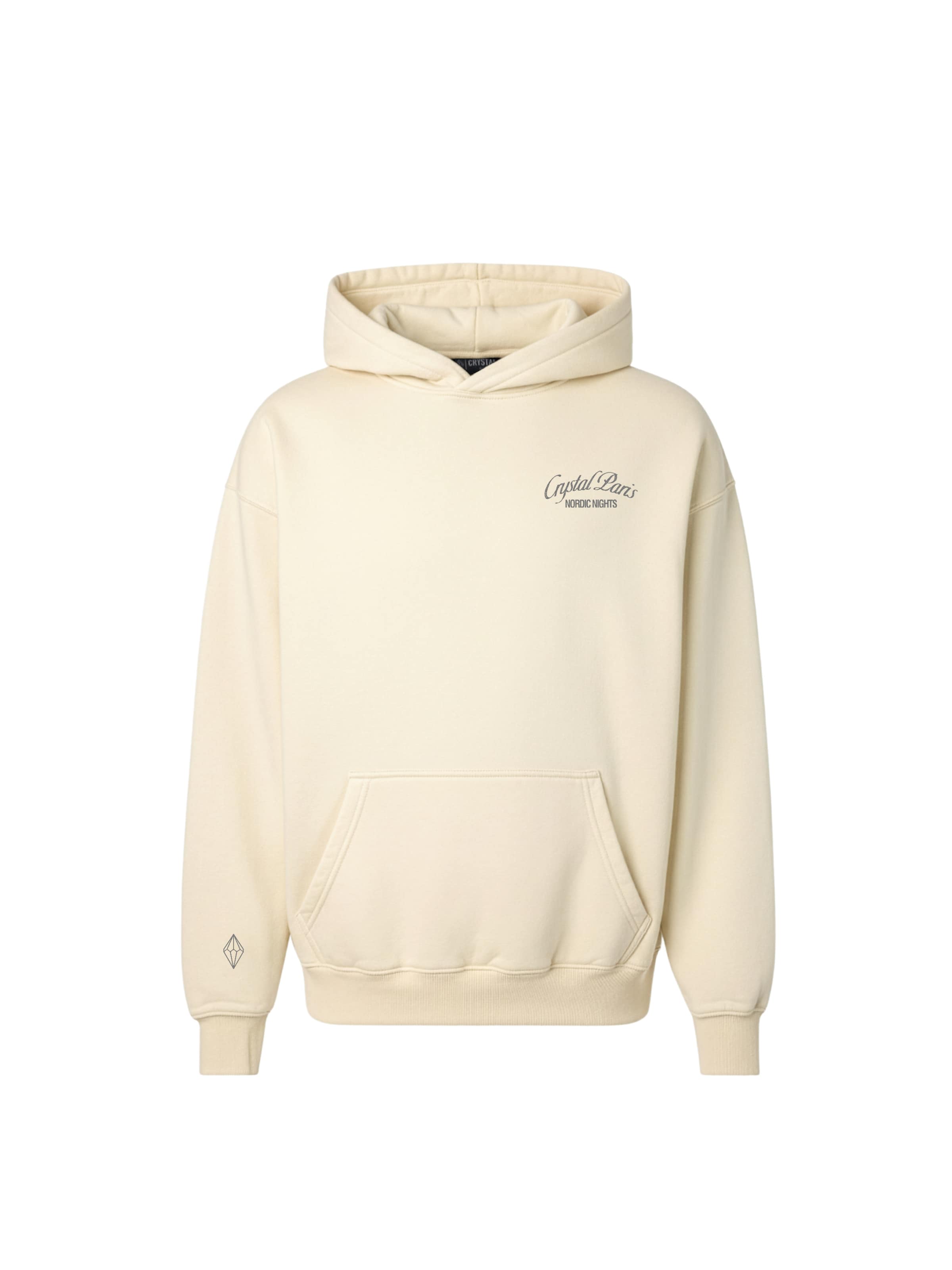 Crystal Paris Sweatshirt 'Nature' in White: front