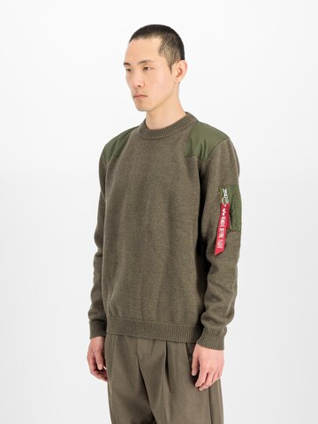 ALPHA INDUSTRIES Свитер в Зеленый: спереди