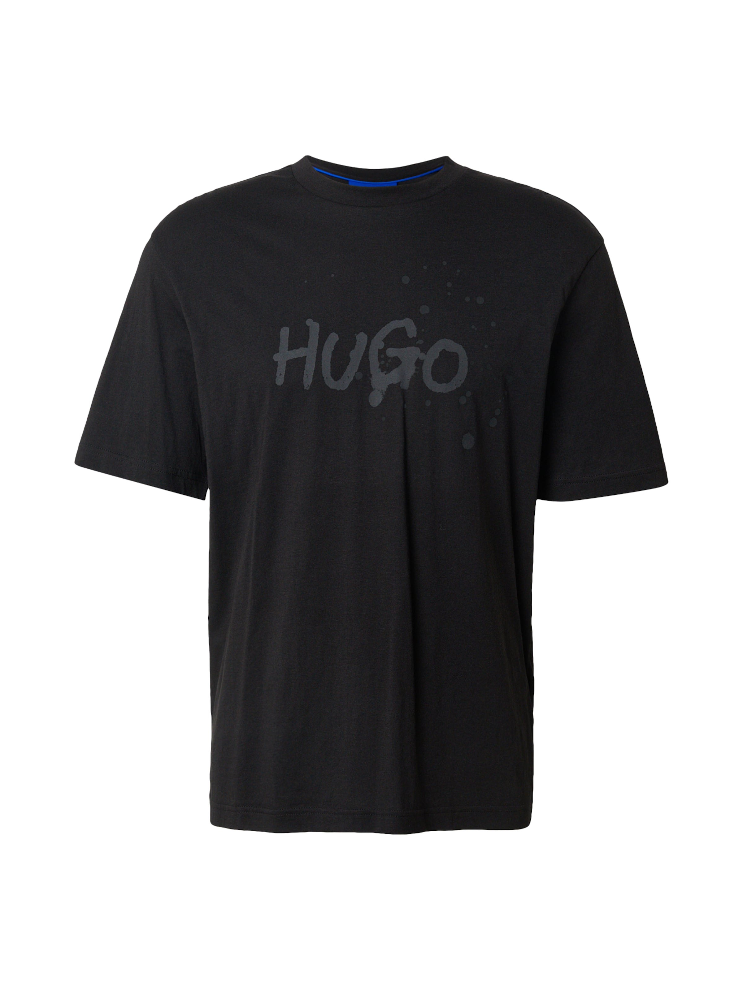 Tricou 'Nierofix' de la HUGO pe negru: față