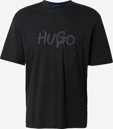 HUGOMajica 'Nierofix' - crna boja: prednji dio