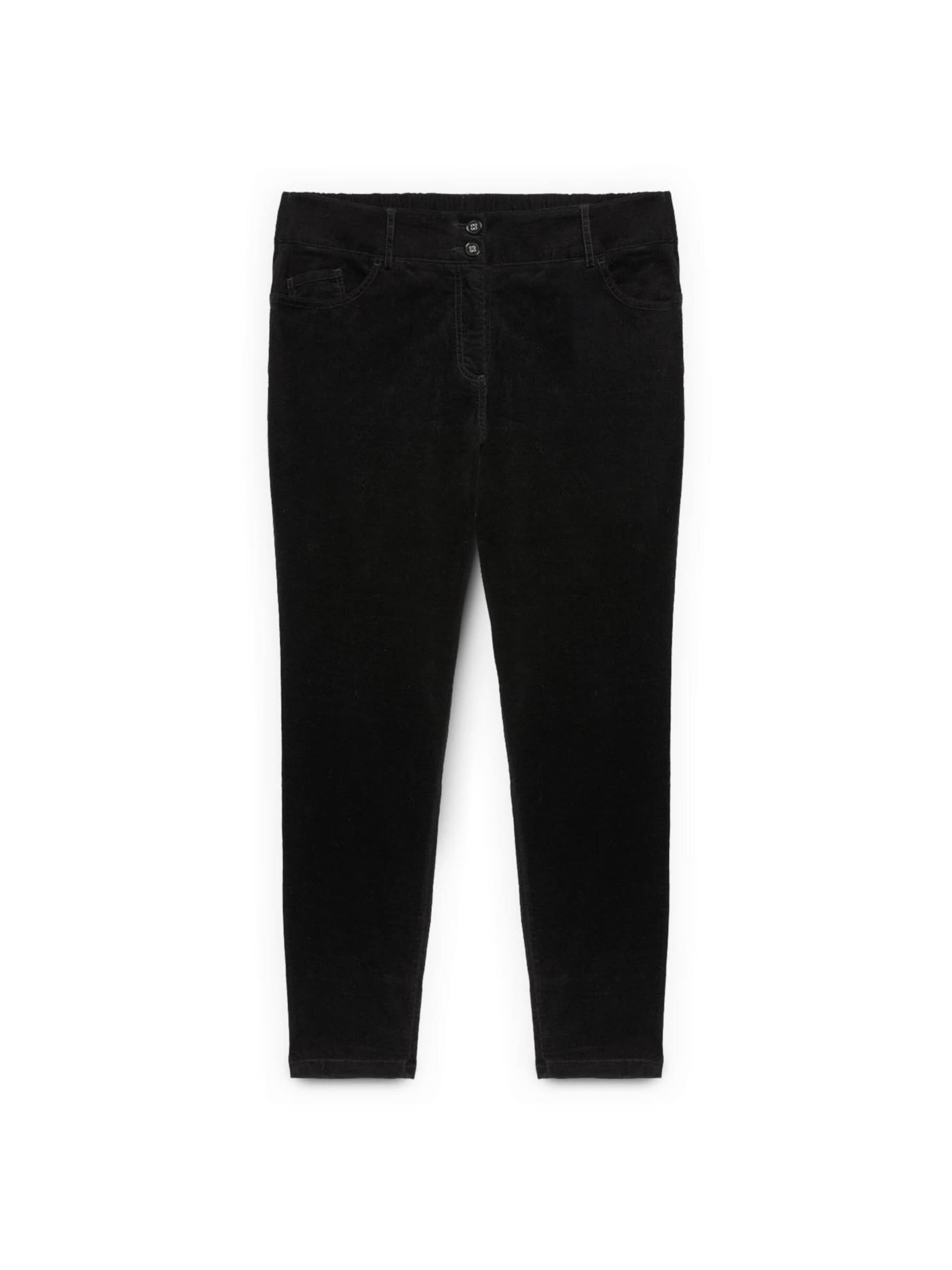 Coupe slim Pantalon Fiorella Rubino en noir : devant