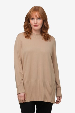 Ulla Popken Trui in Beige: voorkant