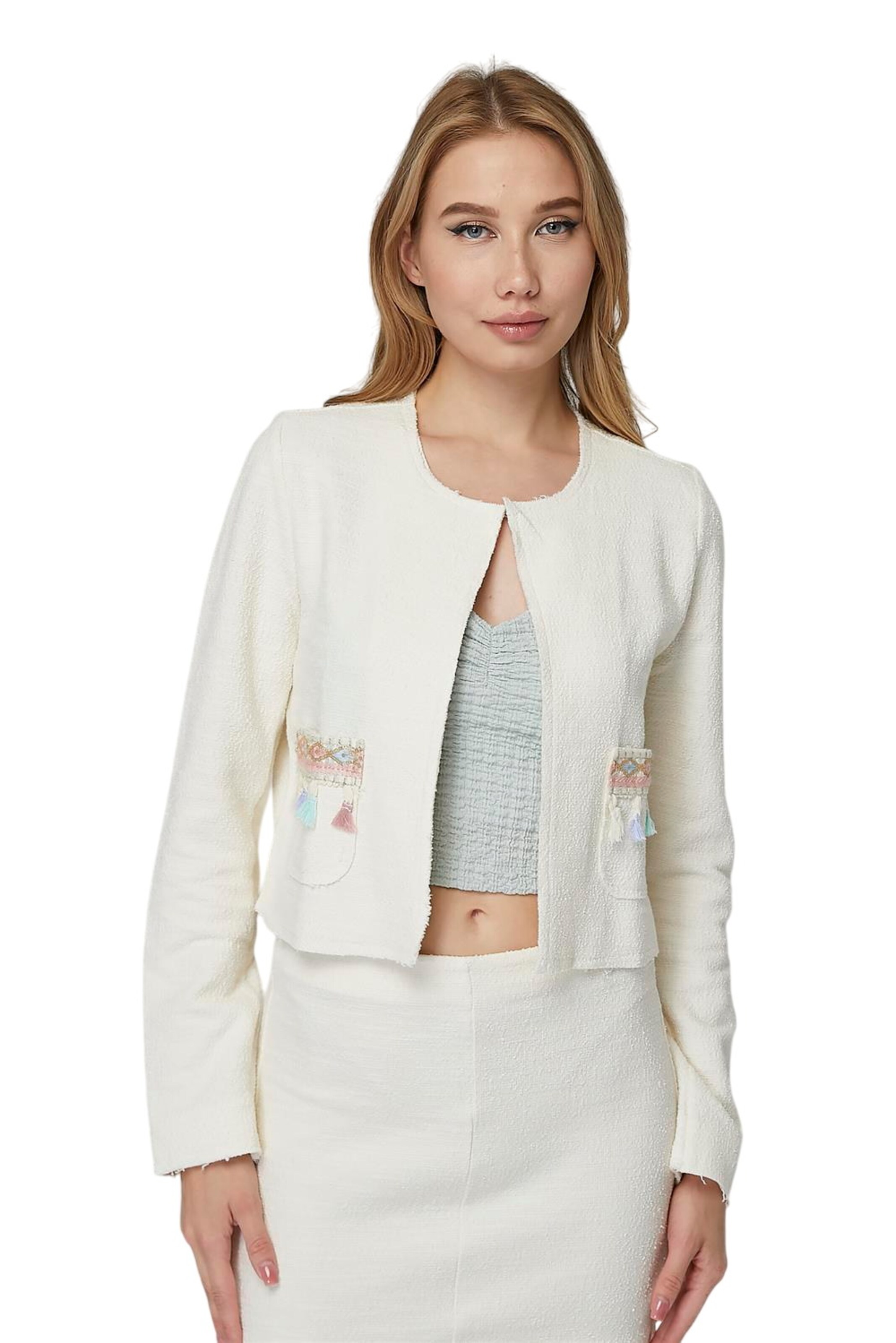 HOME STORE Between-season jacket in White: front