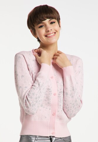 myMo at night Knit Cardigan in Pink: front