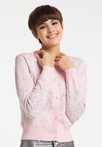 myMo at night Knit Cardigan in Pink: front