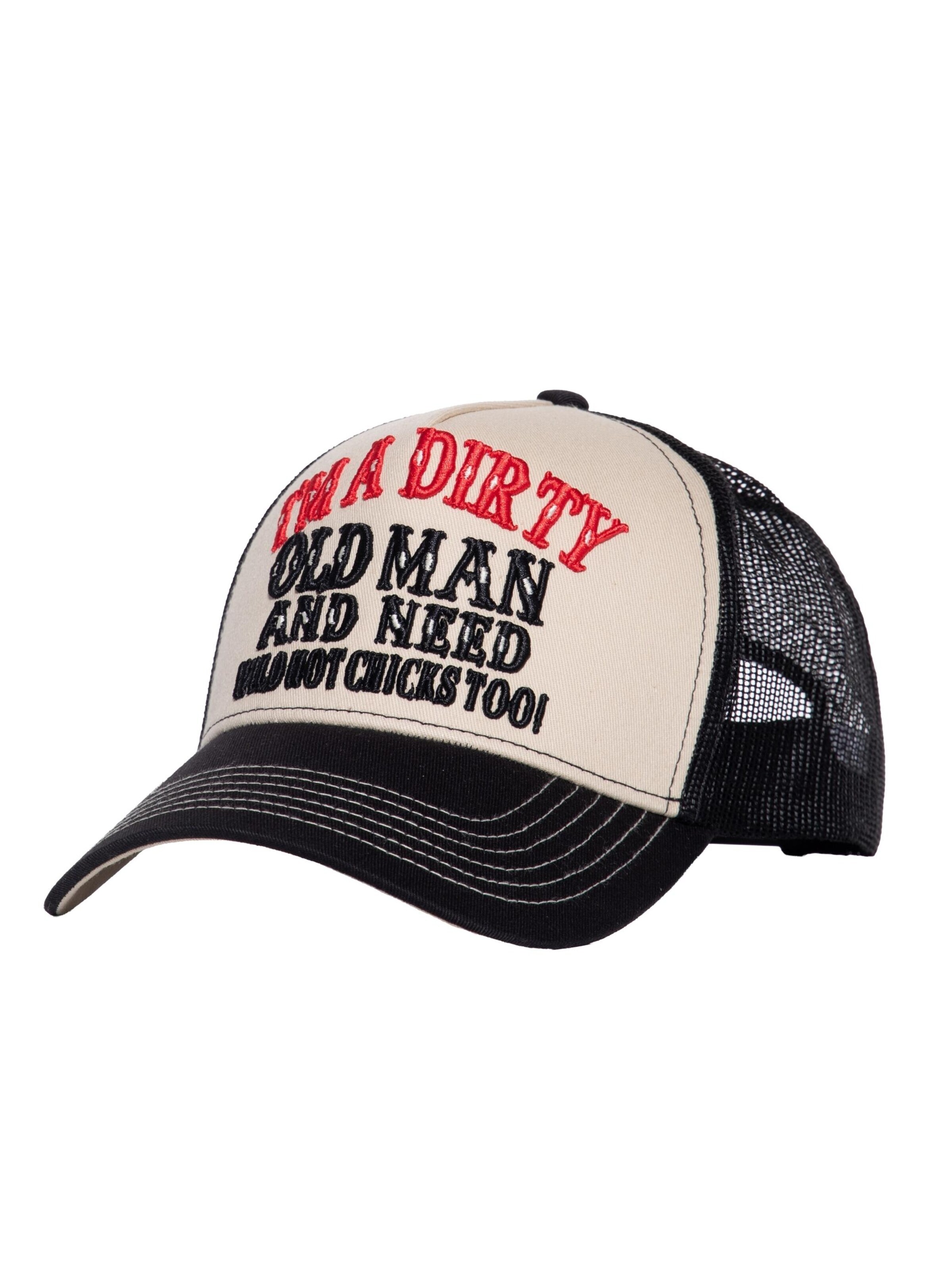 King Kerosin Cap 'Dirty Old Man' in Beige: front