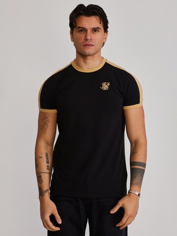 Maglietta di SikSilk in nero: frontale