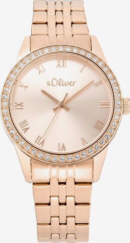 s.Oliver Analog Watch in Gold: front