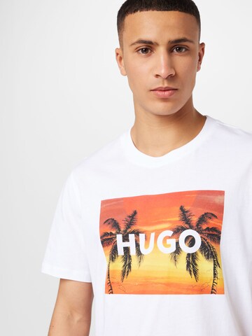 HUGO Red T-Shirt 'Dulive' in Weiß
