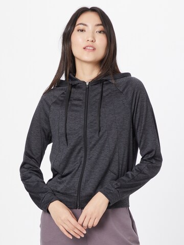 ONLY PLAY Athletic Zip-Up Hoodie 'Nasha' in Black: front