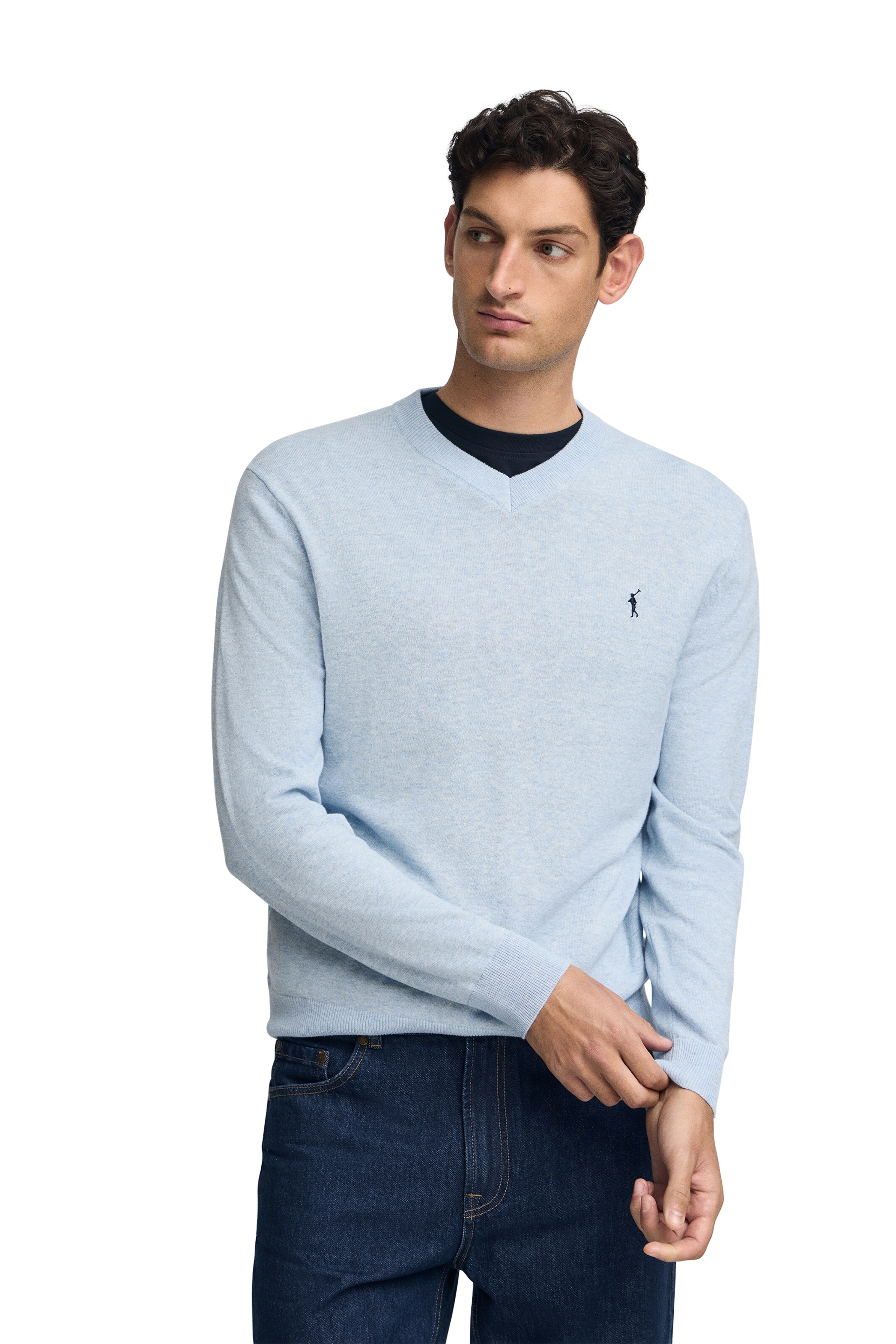 Polo Club Pullover in Blau: Vorderseite