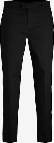 JACK & JONES Regular Trousers with creases 'Bill Theo' in Black: front