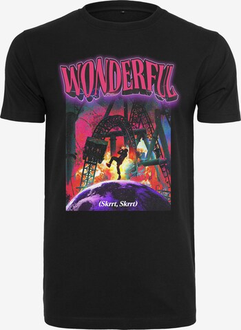 Mister Tee Shirt 'Wonderful' in Schwarz: predná strana