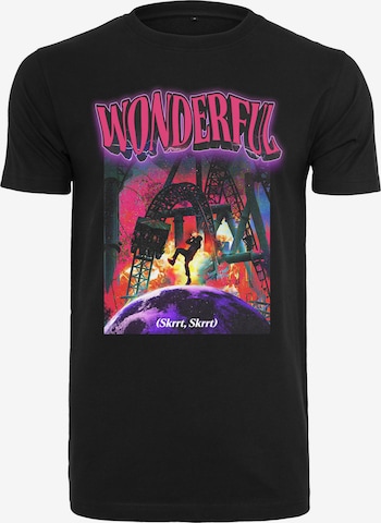 Mister Tee Shirt 'Wonderful' in Zwart: voorkant