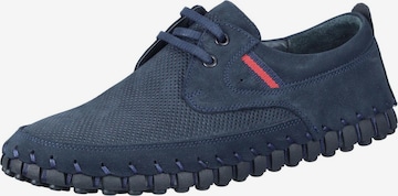 MANITU Schnürschuh in Blau: Vorderseite